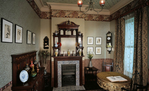 Arts & Crafts inspired drawing room, c. 1890 (at the Geffrye Museum)