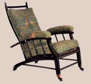 Early Morris Chair, produced beginning in 1865
